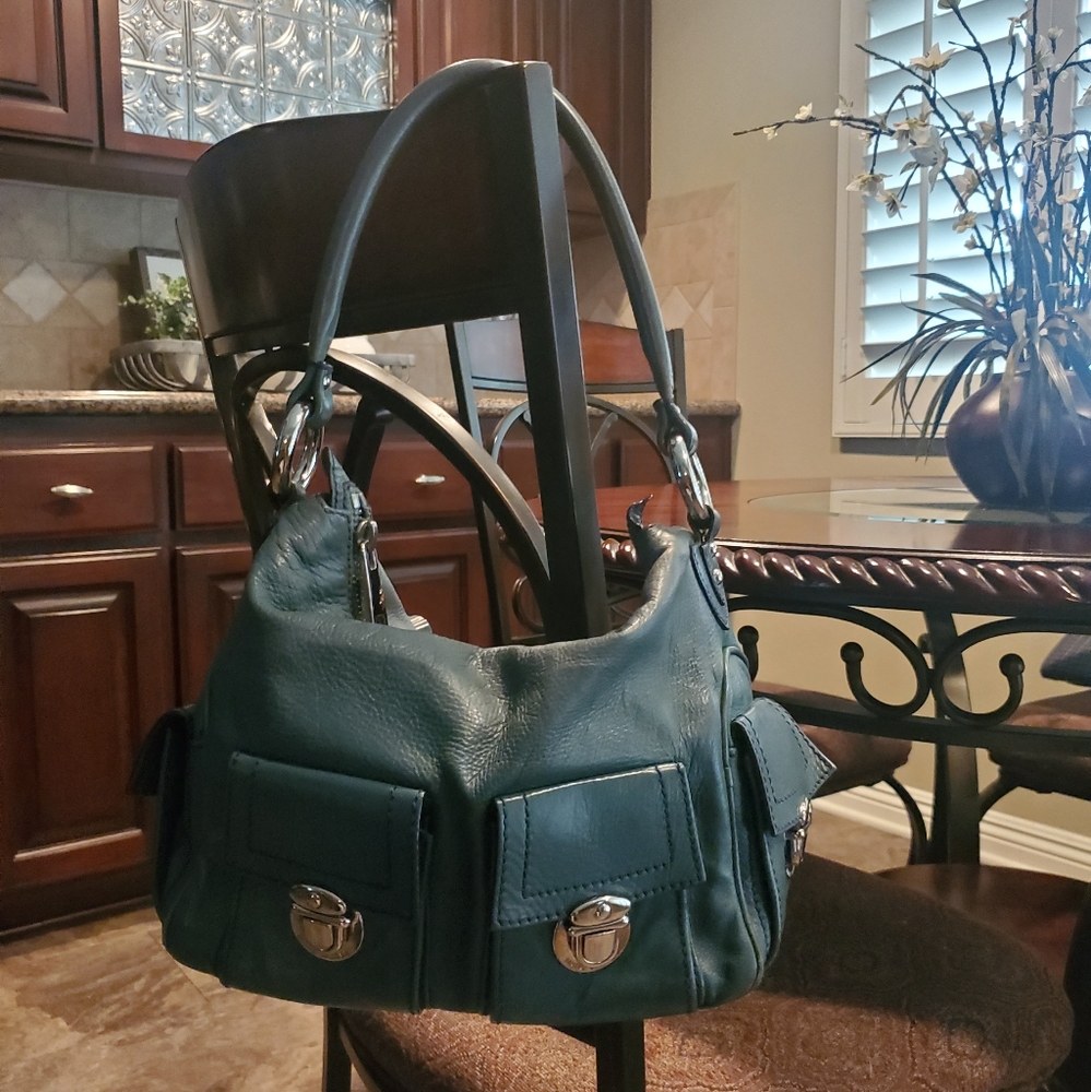 Marc Jacobs Teal Small Blake Shoulder Bag - Pre-Loved